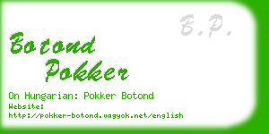 botond pokker business card